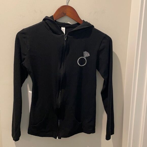 In your face apparel black hoodie bride diamonds 💎 size small - Picture 1 of 9